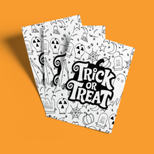 Load image into Gallery viewer, Halloween Trick or Treat Color Page
