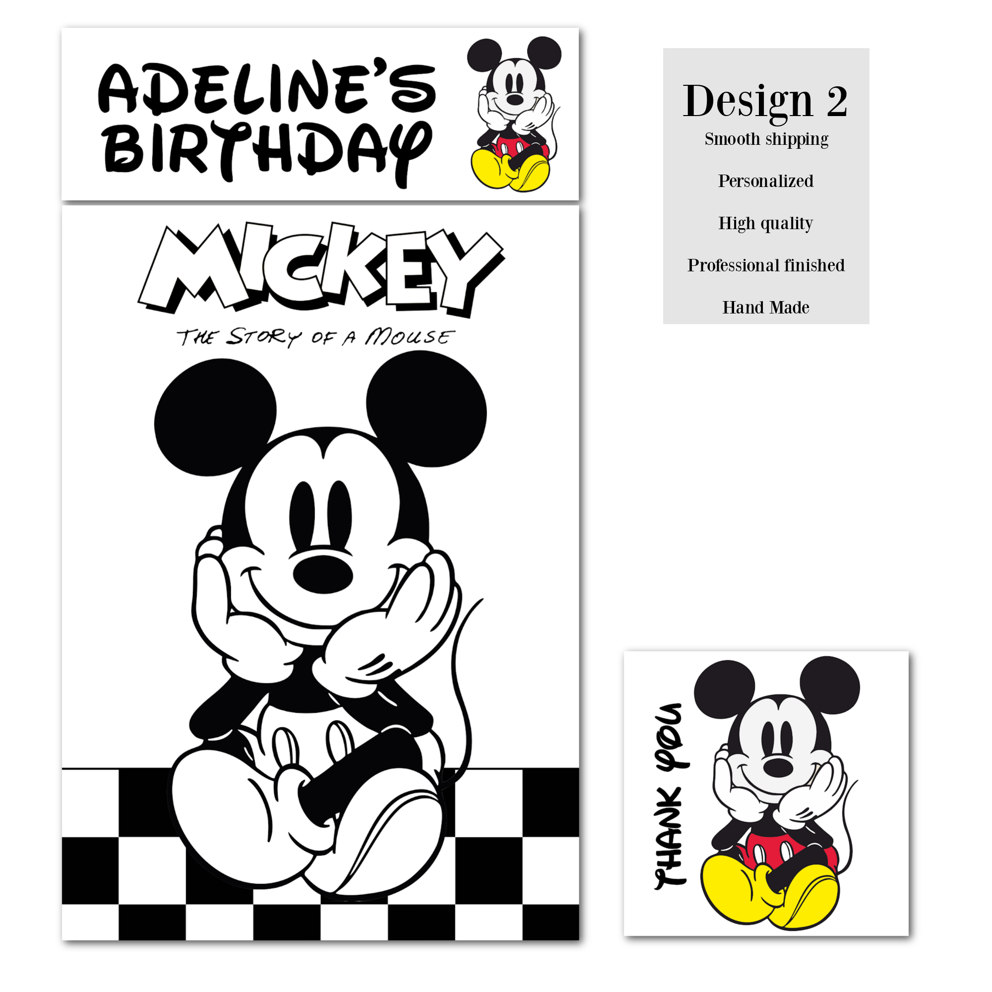 Mickey Mouse Birthday, Custom kits, Disney Birthday