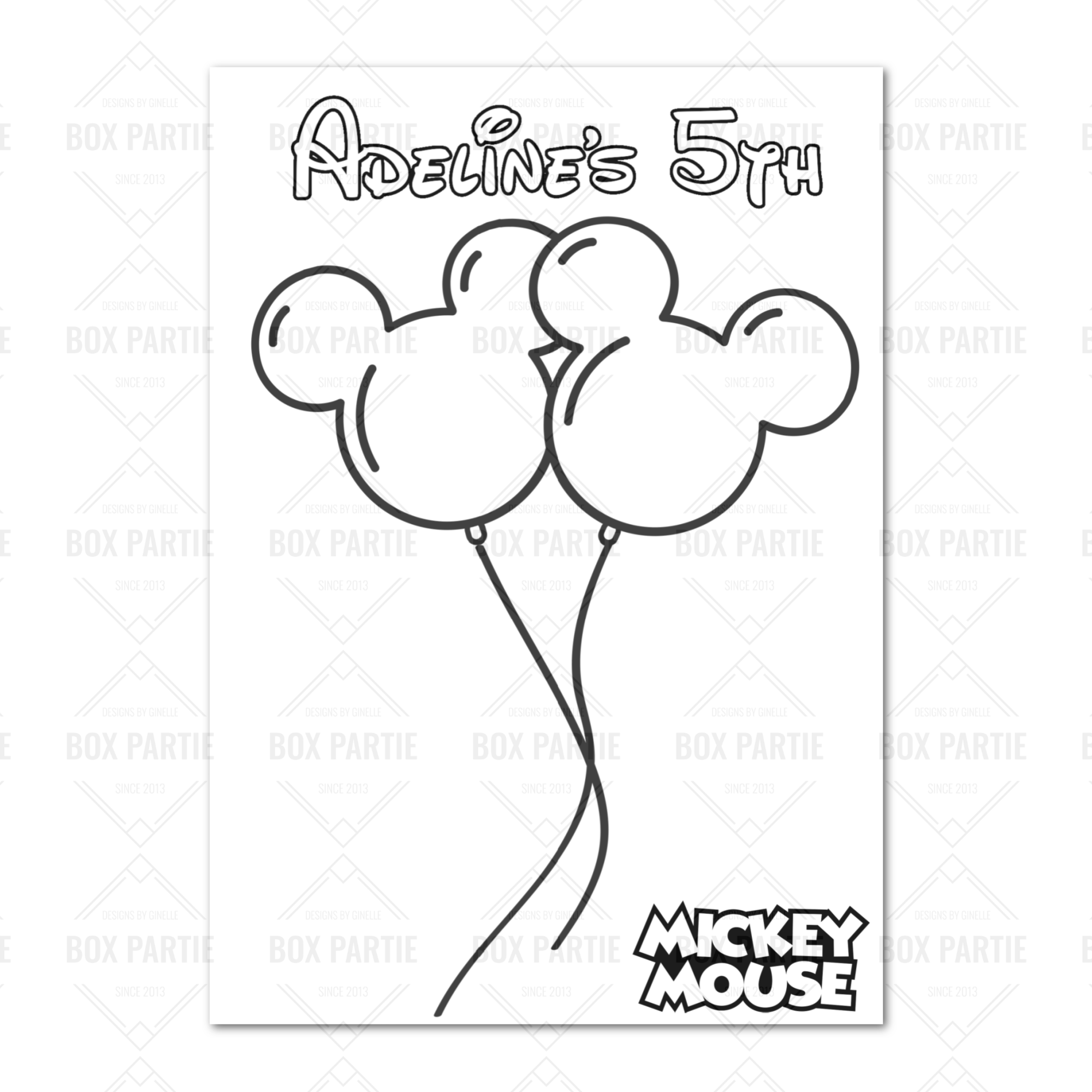 Mickey Mouse Birthday, Custom kits, Disney Birthday