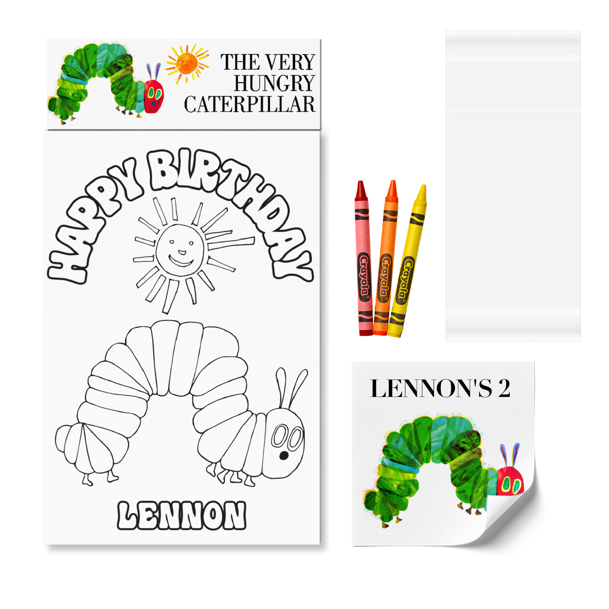 Coloring Kit Party Favor - Very Hungry Caterpillar