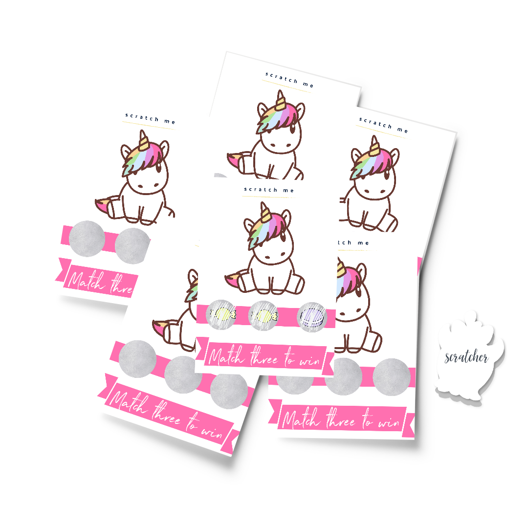 Scratch Off Cards - Unicorn - 12 Pack